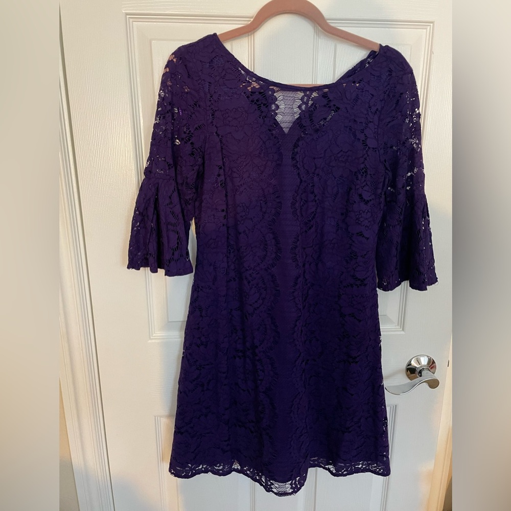 Purple lace dress